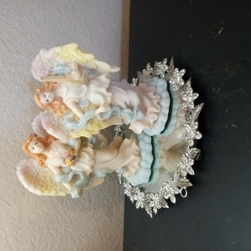 GORGEOUS Pair of HERCO  Japan 6" Pastel Angel Figurines